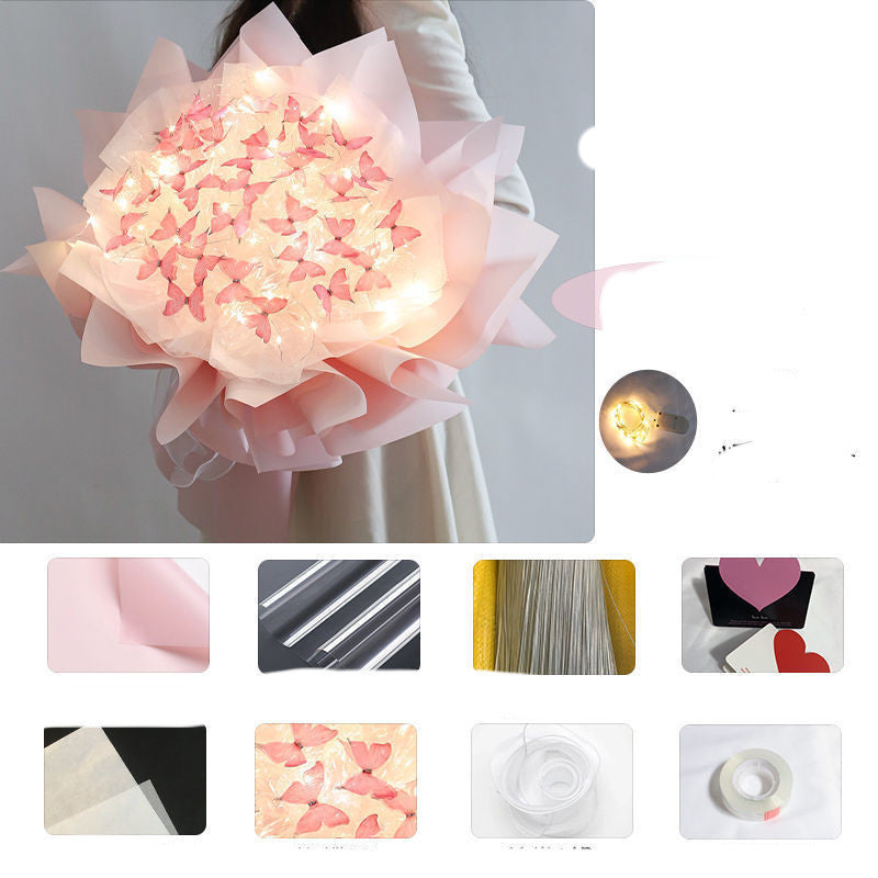 Creative Net Red Butterfly Bouquet Diy Material Package