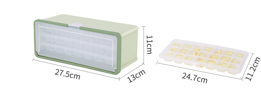 Drawer Type Plastic Ice Cube Mold Maker With Lid And Bin For Beer Cooling Ice Cube Tray